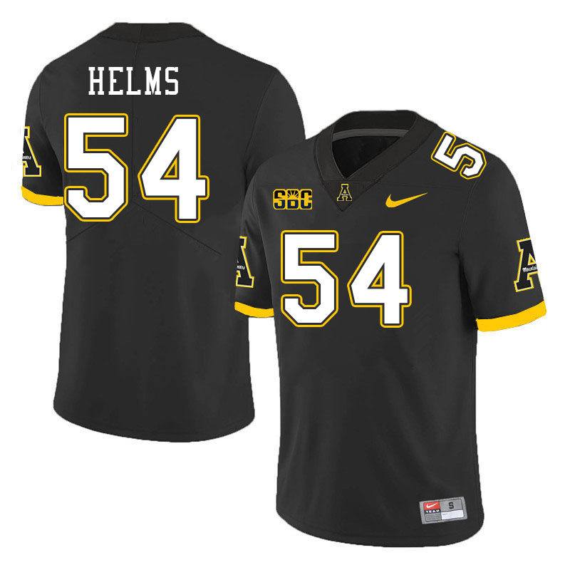 Men #54 Isaiah Helms Appalachian State Mountaineers College Football Jerseys Stitched Sale-Black - Click Image to Close